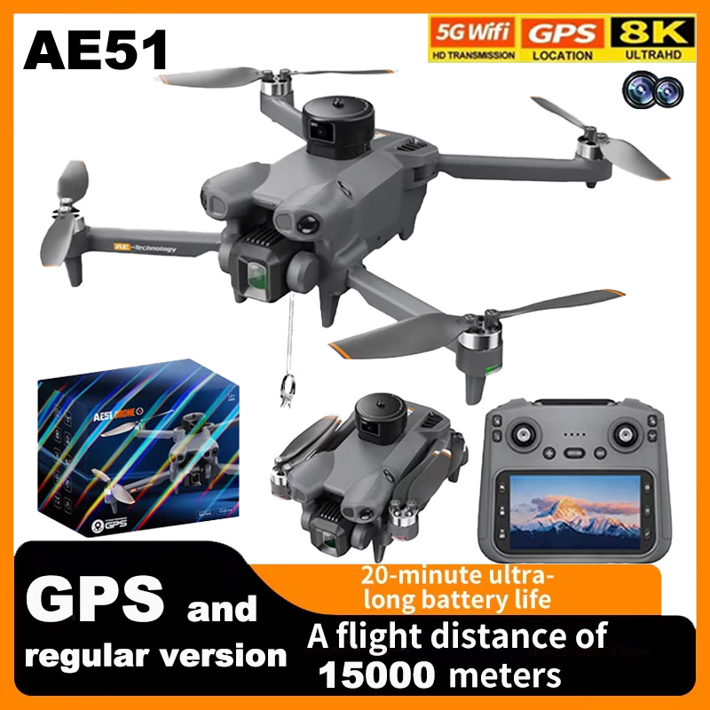 Drone Avion Rc - Dron GPS AE51 z 4-stronnym systemem
