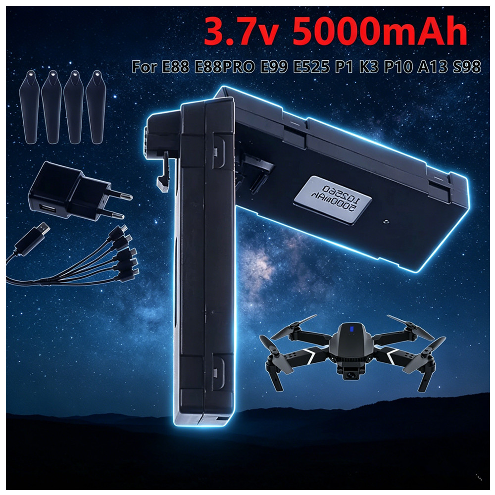 Drone Rc E88 Pro - Akumulator litowo-jonowy 3.7V 5000mAh lub ładowarka