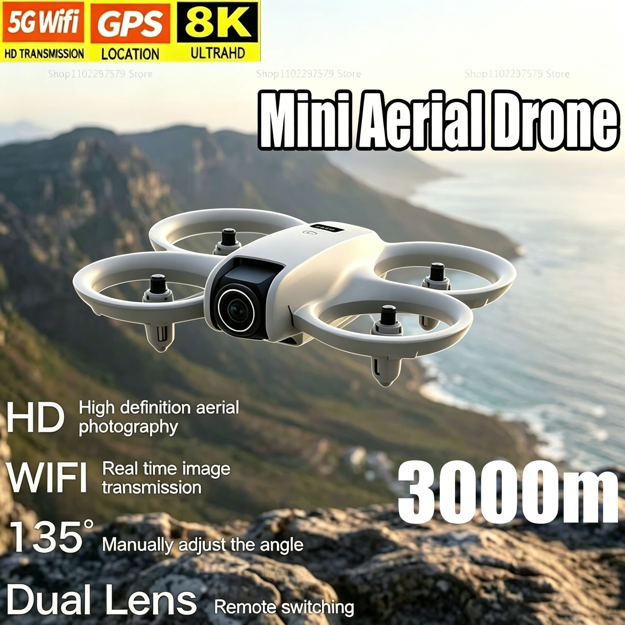 Drone Rc Foldable - Mini Dron z Kamerą 8K HD