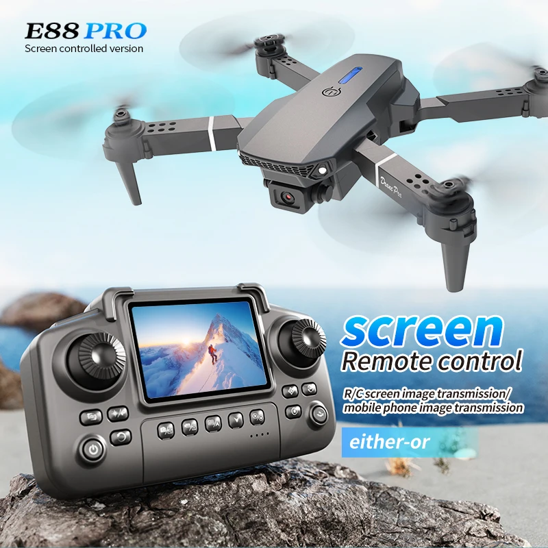 Drone Rc E88 Pro - Dron E88 PRO z ekranem, kamerą