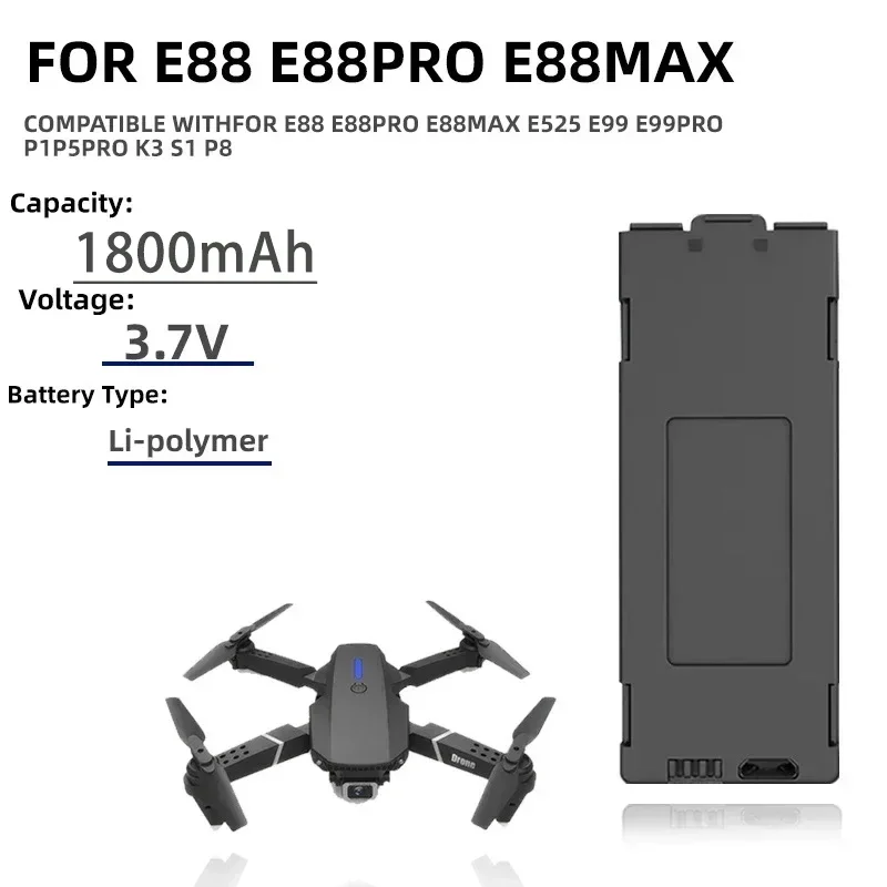 1-10szt E99 Pro Drone Battery  – Drone Rc E88 Pro recenzja i cena