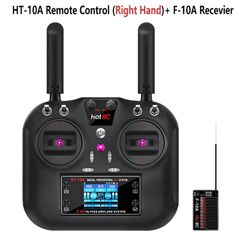 Nadajnik Hotrc HT-10A 2.4G 10C – Drone Rc Boat recenzja i cena