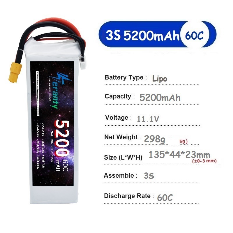 TERANTY 3S 5200MAH 60C bateria – Drone Avion Rc recenzja i cena